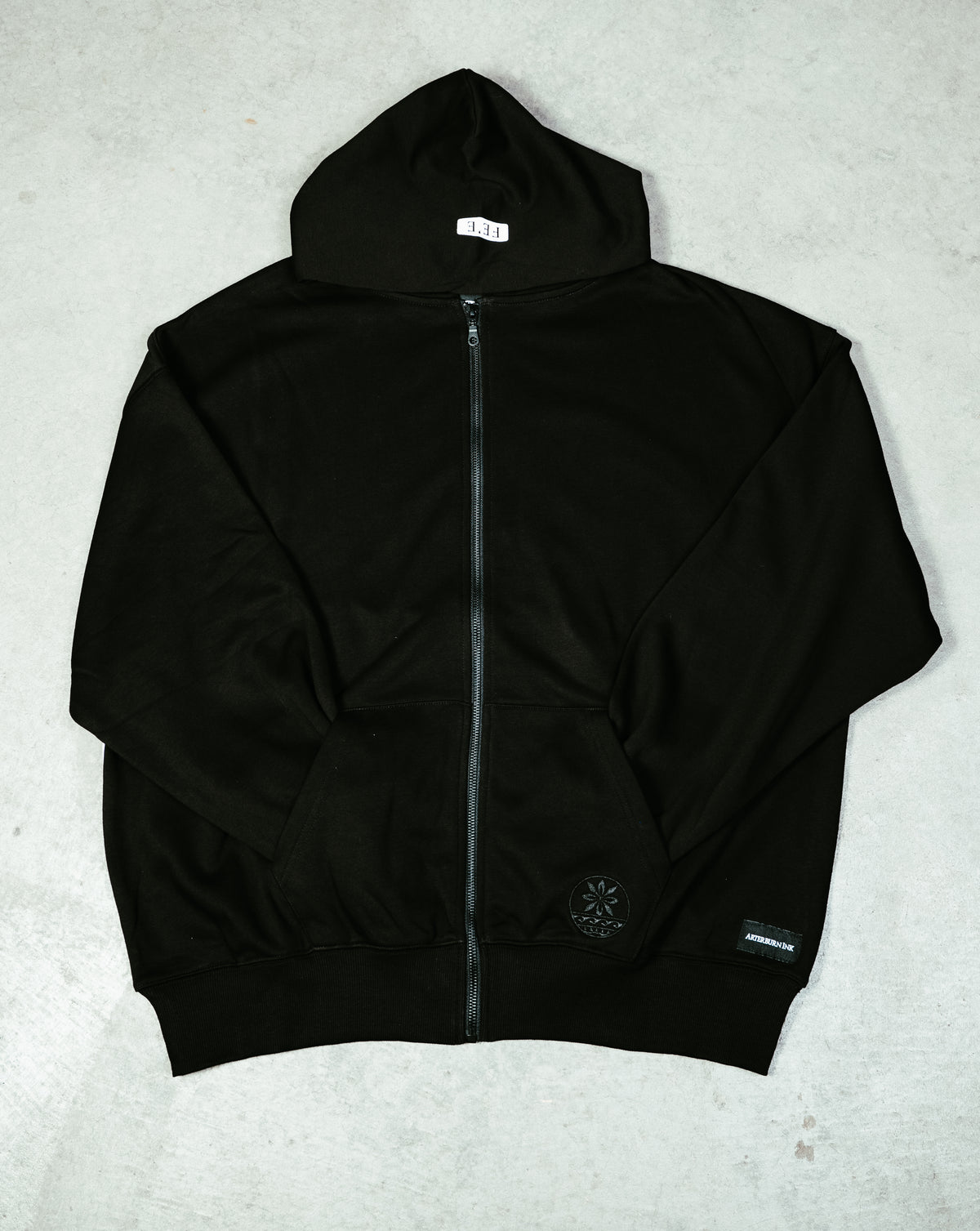 Zip Up Hoodie - Fe’e Ink Black