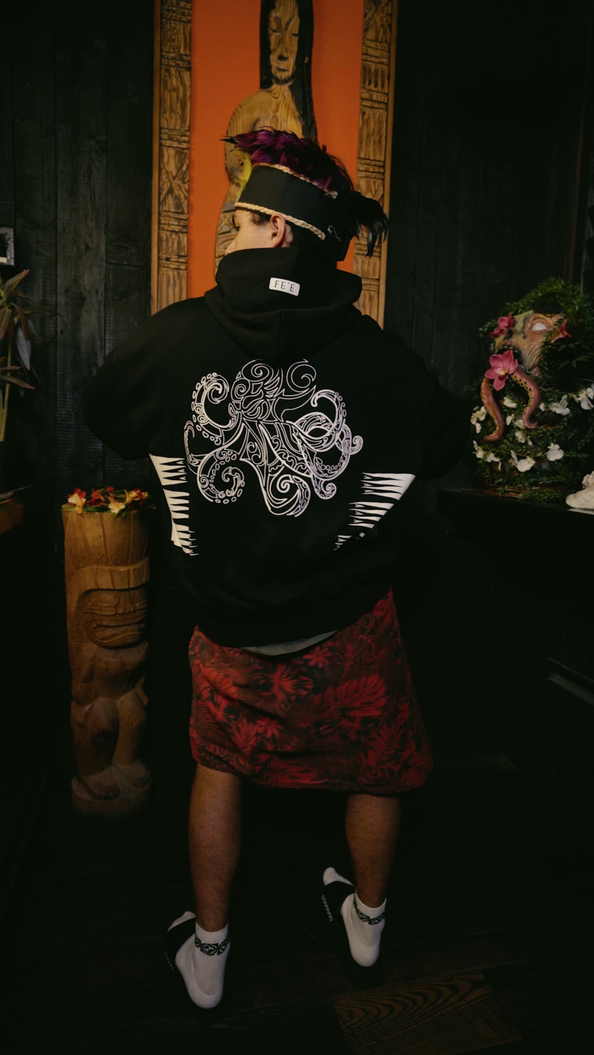 Zip Up Hoodie - Fe’e Ink Black
