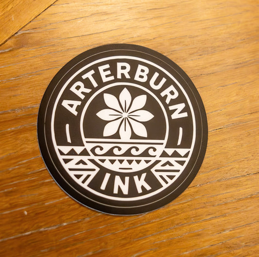 White logo on black Arterburn Ink