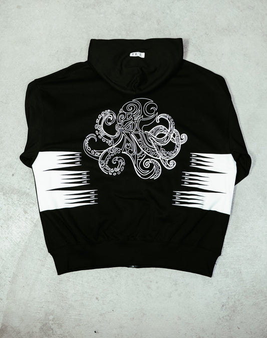 Zip Up Hoodie - Fe’e Ink Black