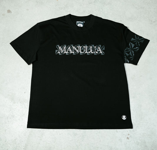 Manulua Tee Black - Heavyweight Oversized Graphic Tee