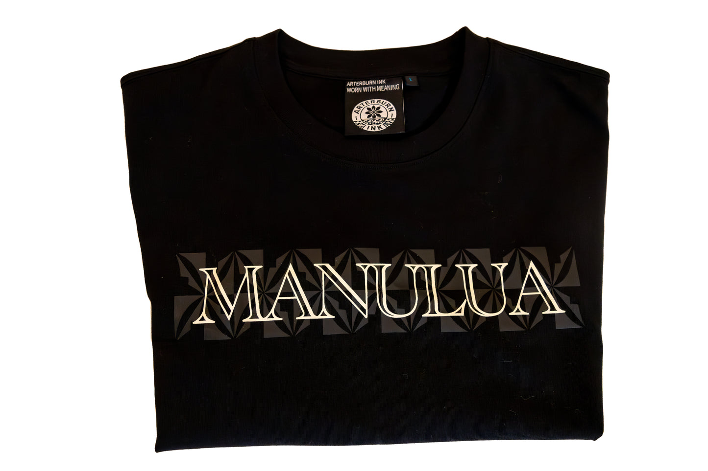 Manulua Tee Black - Heavyweight Oversized Graphic Tee