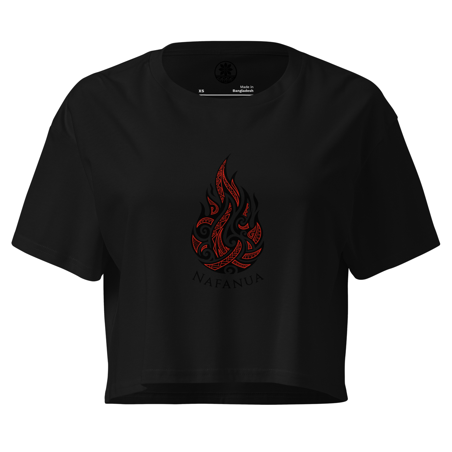 Nafanua Exclusive Crop Tee Shirt - Black